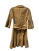 Veronica Beard Size 2 Light Brown Cotton Attached Belt Collar Button Down Dress Light Brown / 2