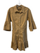 Veronica Beard Size 2 Light Brown Cotton Attached Belt Collar Button Down Dress Light Brown / 2