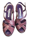 Manolo Blahnik Shoe Size 36.5 Purple Snake Skin Peep Toe High Heel Shoes Purple / 36.5