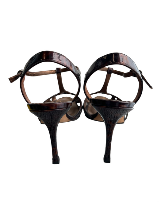 Manolo Blahnik Shoe Size 36 Tortoise shell Patent Leather open toe Shoes Tortoise shell / 36
