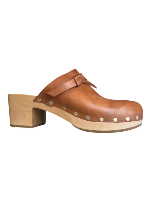 Loeffler Randall Shoe Size Est 6.5 Tan Leather Round Toe Nailhead Details Shoes Tan / Est 6.5