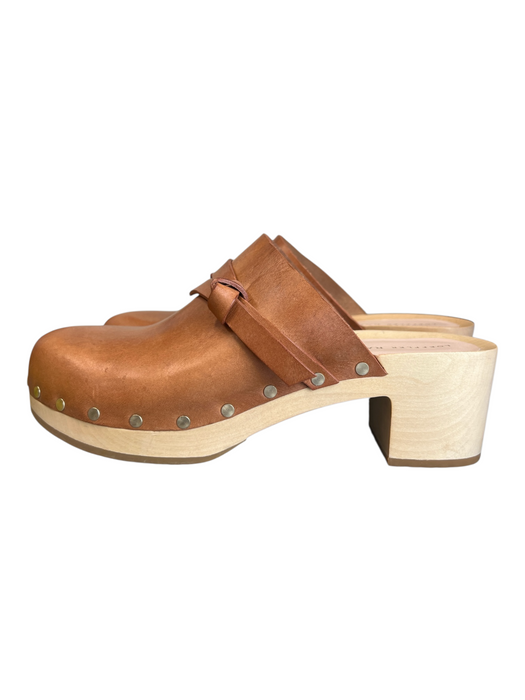 Loeffler Randall Shoe Size Est 6.5 Tan Leather Round Toe Nailhead Details Shoes Tan / Est 6.5