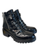 3.1 Phillip Lim Shoe Size 36.5 Black Leather Lace Up Side Zip Lug Sole Booties Black / 36.5