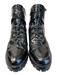 3.1 Phillip Lim Shoe Size 36.5 Black Leather Lace Up Side Zip Lug Sole Booties Black / 36.5