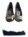 Dolce & Gabbana Shoe Size 35.5 Metallic Silver Leather Stiletto Peep Toe Shoes Metallic Silver / 35.5