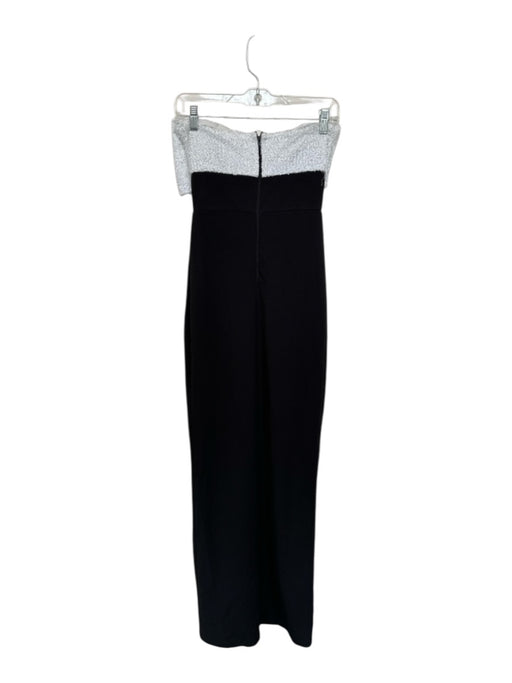 Windsor Size S Black & White Polyester Blend Sequins Bow Strapless Maxi Gown Black & White / S