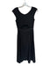 Athleta Size S Black Polyester Blend Fabric Block Cap Sleeve Athletic Dress Black / S