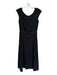 Athleta Size S Black Polyester Blend Fabric Block Cap Sleeve Athletic Dress Black / S
