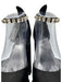 Versace Shoe Size 38.5 Black Satin Platform Pointed Toe Ankle Buckle Pumps Black / 38.5