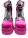 Versace Shoe Size 39 Pink Velvet Platform Square Toe Crystal Embellished Pumps Pink / 39
