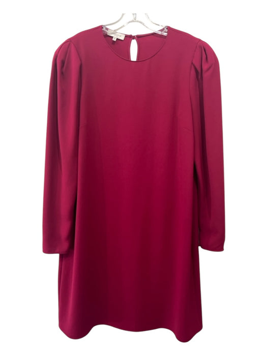 Lafayette 148 Size M Magenta Acetate & Polyester Keyhole Pleated Shoulder Dress Magenta / M