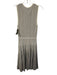 Theory Size M Black & White Viscose Sleeveless Ribbed A Line Skirt Mini Dress Black & White / M