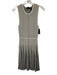 Theory Size M Black & White Viscose Sleeveless Ribbed A Line Skirt Mini Dress Black & White / M