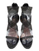 Alaia Shoe Size 37.5 Black Leather Cord Criss Cross Back Zip Heel Sandals Black / 37.5