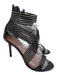 Alaia Shoe Size 37.5 Black Leather Cord Criss Cross Back Zip Heel Sandals Black / 37.5
