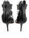 Alaia Shoe Size 37.5 Black Leather Cord Criss Cross Back Zip Heel Sandals Black / 37.5