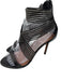 Alaia Shoe Size 37.5 Black Leather Cord Criss Cross Back Zip Heel Sandals Black / 37.5