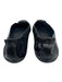 Tory Burch Shoe Size 8 Black Leather Crinkle Monogram Rhinestone Flats Black / 8