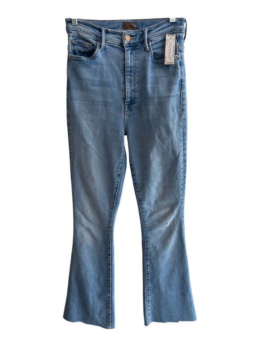 Mother Size 27 Light Wash Cotton Blend High Rise Zip Fly 5 Pocket Flare Jeans Light Wash / 27