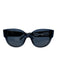 Christian Dior Navy Blue & White Acetate Logo Square Sunglasses Navy Blue & White