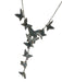 Swarovski Light Blue & Silver Metal Dainty Chain Butterflies Lariat Necklace Light Blue & Silver
