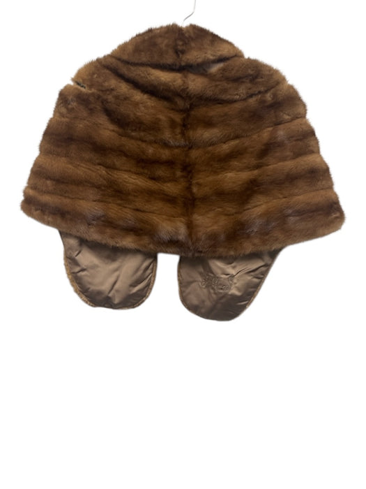 Gus Mayer Brown Mink Fur Shawl Stole Fur Brown / One Size