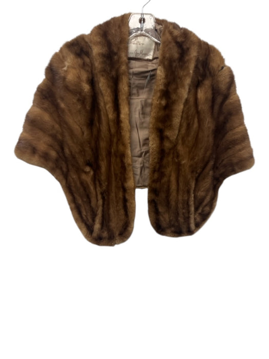 Gus Mayer Brown Mink Fur Shawl Stole Fur Brown / One Size