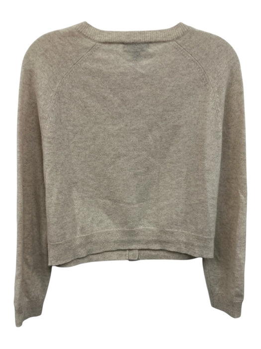 Aqua Cashmere Size S Oatmeal Beige Cashmere Round Neck Button Front Sweater Oatmeal Beige / S