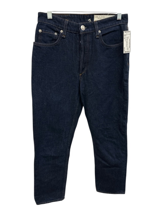 Rag & Bone Size 26 Dark Wash Cotton Denim Zip Fly Mid Rise Slim Straight Jeans Dark Wash / 26
