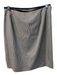 Mondi Size 42 Black & White Wool Side Zip Houndstooth Leather Trim Skirt Black & White / 42