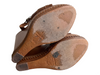 Miu Miu Shoe Size 36.5 Brown Leather Open Toe & Heel Ankle Buckle Shoes Brown / 36.5