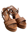 Miu Miu Shoe Size 36.5 Brown Leather Open Toe & Heel Ankle Buckle Shoes Brown / 36.5
