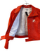 Courreges Size 42 Orange Cotton & Polyurethane Snap Closure Collar Jacket Orange / 42