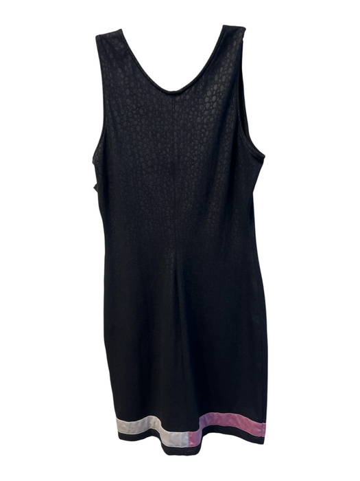 Versace Jeans Couture Size Large Black, White & Pink Poly Blend Sleeveless Dress Black, White & Pink / Large
