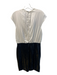 Alexia Admor Size Medium White & Black Silk Sequins Sleeveless Back Zip Dress White & Black / Medium