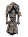 Lamb Boudoir Size 4 Tan & black Cotton floral print Ruffle Hem Front Button Coat Tan & black / 4