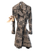 Lamb Boudoir Size 4 Tan & black Cotton floral print Ruffle Hem Front Button Coat Tan & black / 4