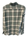 Ralph Lauren Size Medium Green & Cream Cotton Plaid Long Sleeve Button Down Top Green & Cream / Medium