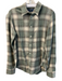 Ralph Lauren Size Medium Green & Cream Cotton Plaid Long Sleeve Button Down Top Green & Cream / Medium