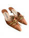 Manolo Blahnik Shoe Size 36.5 Light Brown Leather Pointed Toe Kitten Heel Shoes Light Brown / 36.5