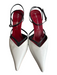 Alain Tondowski Shoe Size 36.5 White & Black Leather Pointed Toe Mid Heel Shoes White & Black / 36.5