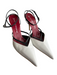 Alain Tondowski Shoe Size 36.5 White & Black Leather Pointed Toe Mid Heel Shoes White & Black / 36.5