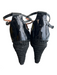 Givenchy Shoe Size 37 Black Leather Espadrille wedge platform Ankle Buckle Shoes Black / 37