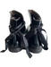 Camper Shoe Size 37 Black Patent Leather Flat Round Toe Ankle High Booties Black / 37