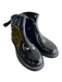 Camper Shoe Size 37 Black Patent Leather Flat Round Toe Ankle High Booties Black / 37