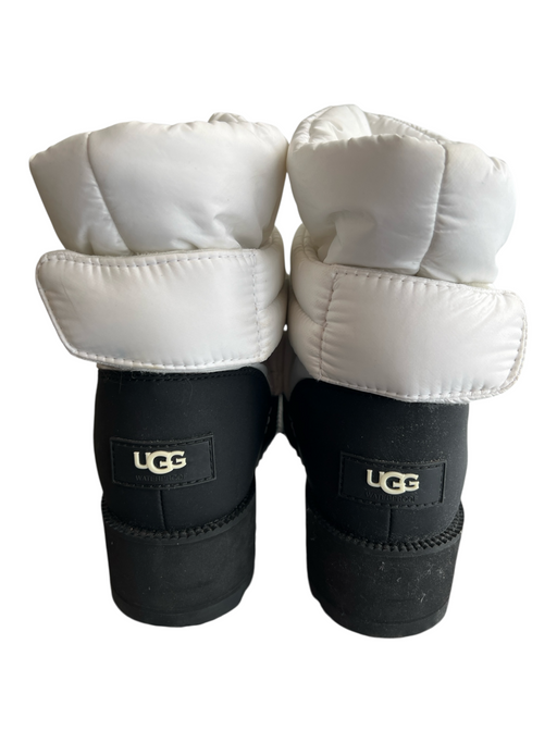 Ugg Shoe Size 7 White Nylon Velcro Strap Ankle High Puffer Moon Boot Booties White / 7