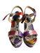 Alexandra Birman Shoe Size 37.5 Multi Snake Skin Open Toe & Heel Sandal Shoes Multi / 37.5