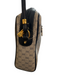 Gucci Blue Leather Canvas Gucci Monogram Gold Hardware Zip Close Bag Blue / S