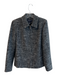 Jones New York Size 4 Gray Wool Blend Zip Front Shoulder Pads Long Sleeve Jacket Gray / 4