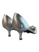 Stuart Weitzman Shoe Size 7.5 Silver Leather Pointed Toe Bow Detail Shoes Silver / 7.5